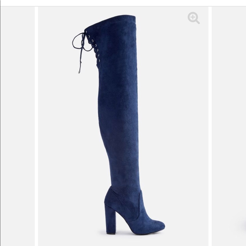 Navy Knee high boots brand new